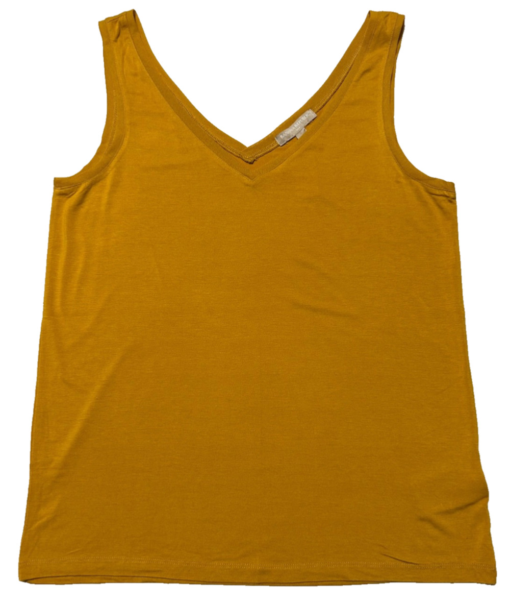NWT Vintage Banana Republic Womens Yellow Mustard Casual Tank Top Size Medium